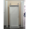 Aluminum inlay white flush door interior door with wood frame